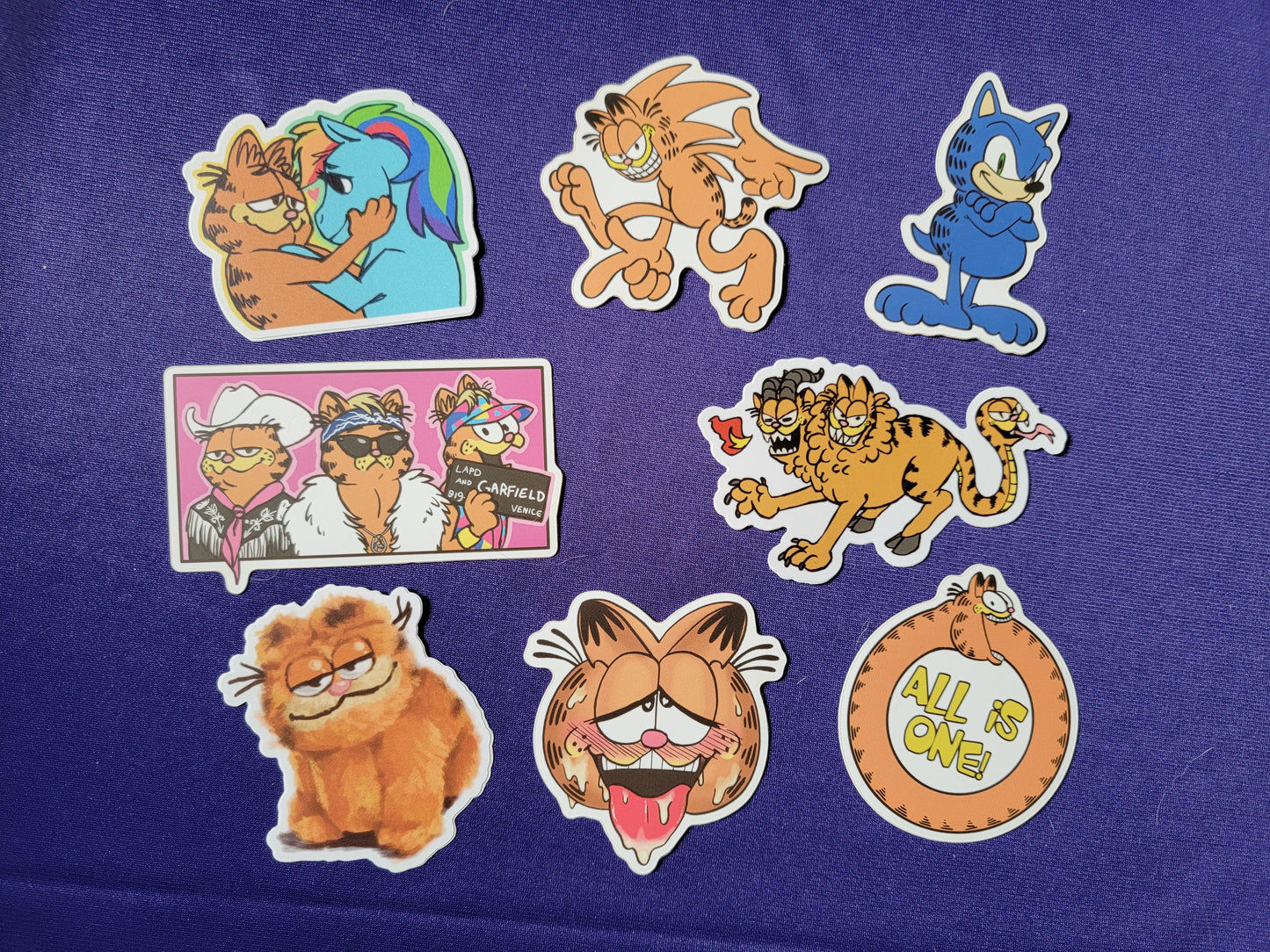 UNHINGED GARFIELD CAT STICKERS