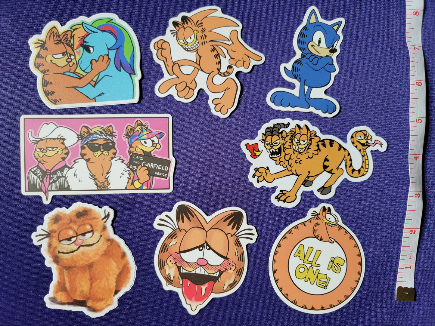 UNHINGED GARFIELD CAT STICKERS