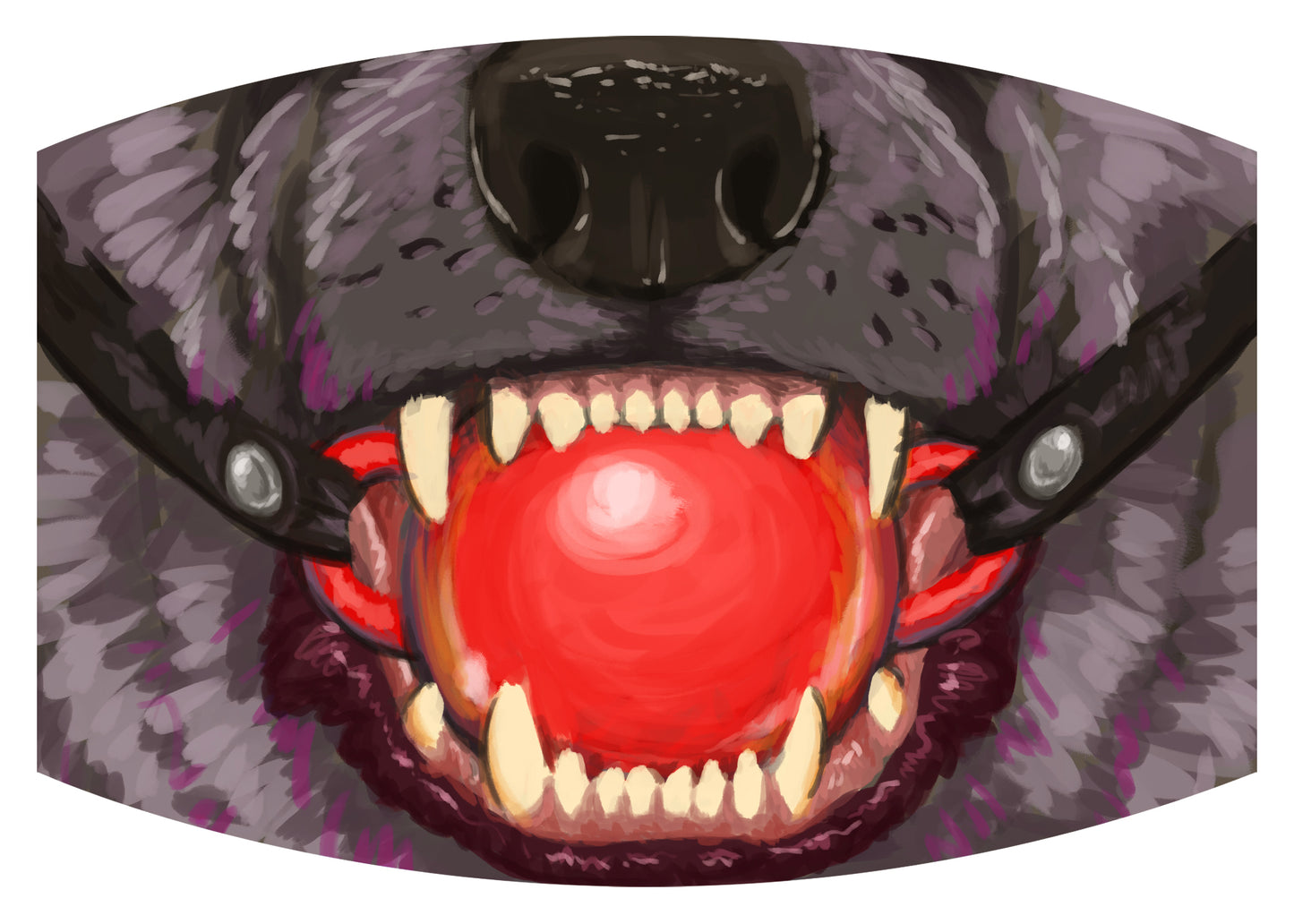 GAGGED WOLF MASK