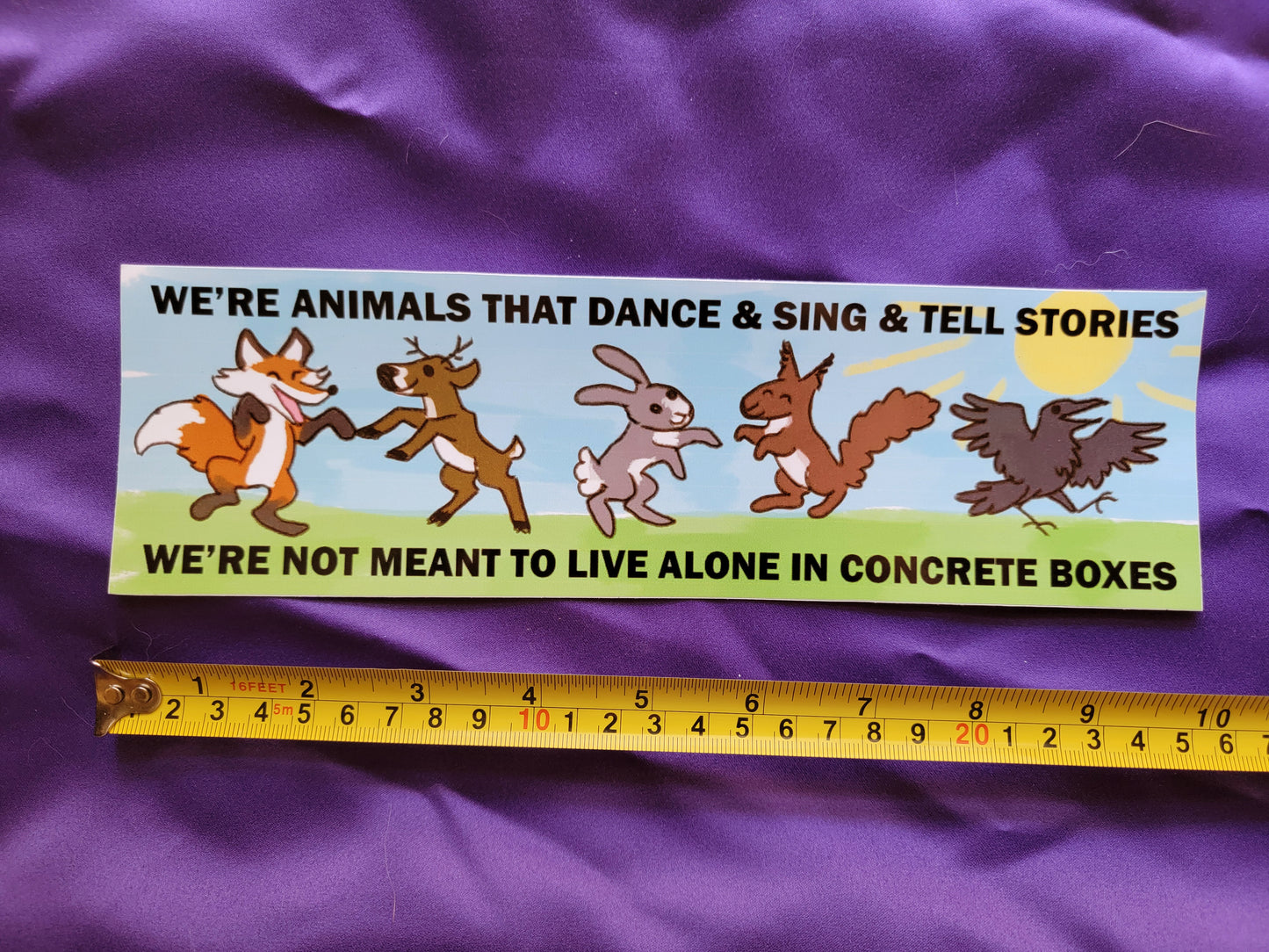 DANCING ANIMALS BUMPER STICKER