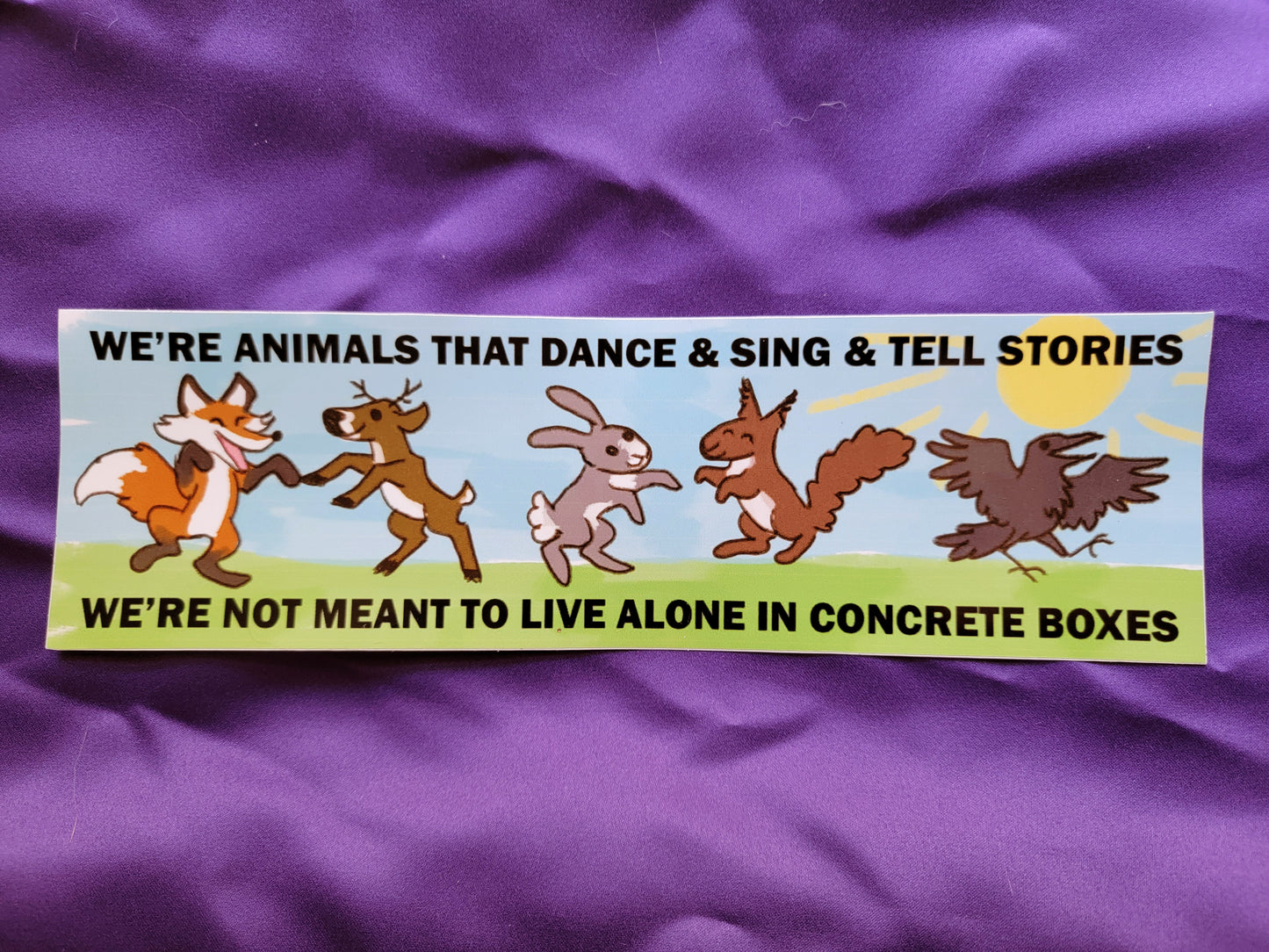 DANCING ANIMALS BUMPER STICKER