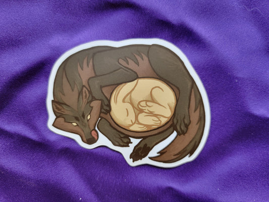WOLF & RABBIT VORE STICKER