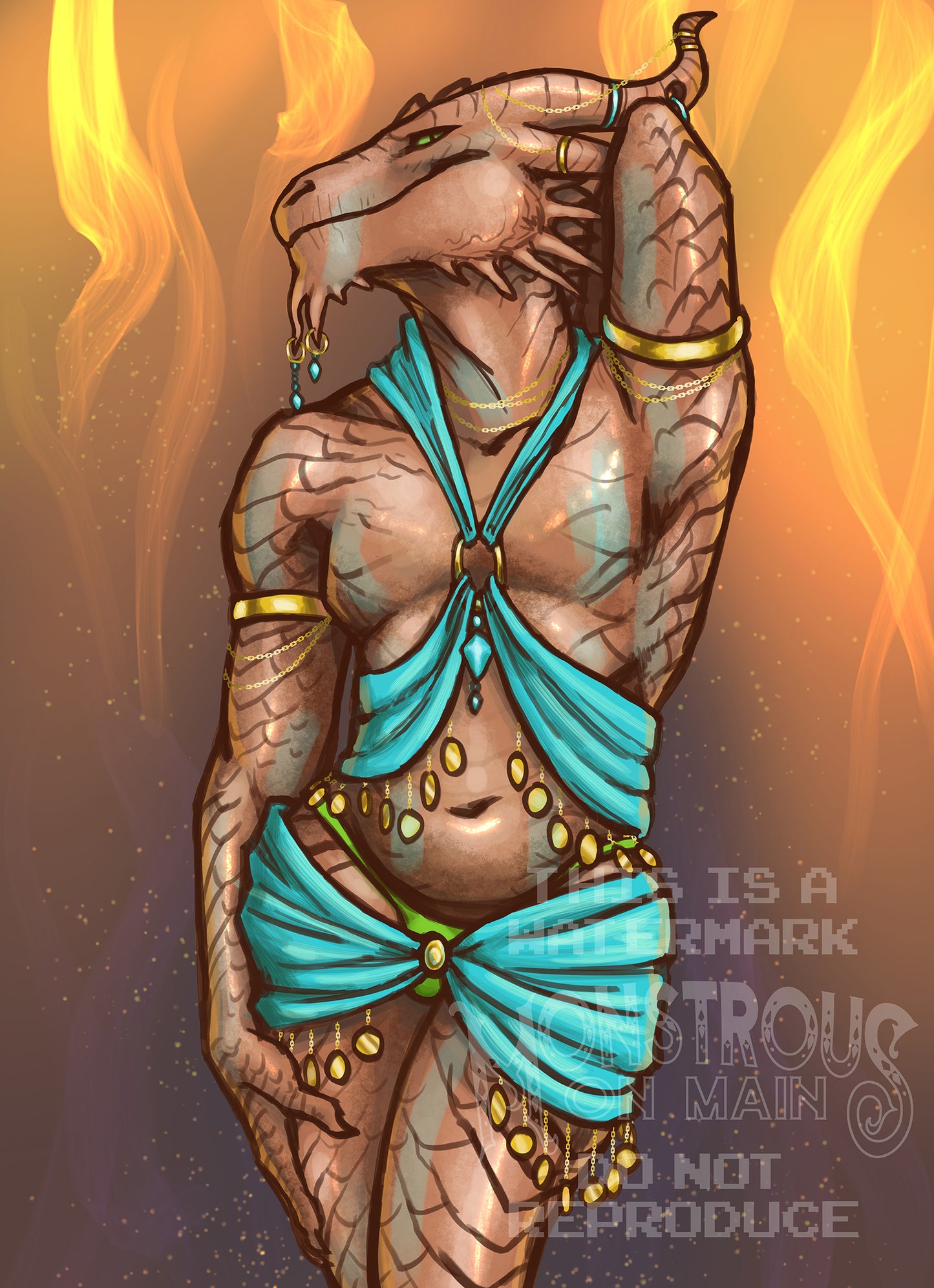 DRAGONBORN BELLY DANCER PRINT